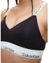 Calvin Klein Light Lined Bralette  000QF7059E-UB1 Γυναικείο Μπουστάκι με επένδυση και άσπρο λάστιχο ΜΑΥΡΟ